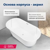 Акриловая ванна Aquanet Family Smart 170x78 88778-GW — фото 4, Акриловые ванны