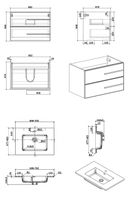 Товар: Комплект Тумба Bella70 подвесная с раковиной 700x480x525 PARLY Spa - фото 5 Комплект Тумба Bella70 подвесная с раковиной 700x480x525 PARLY Spa — фото 5, Аксессуары для ванной
