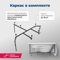 Товар: Акриловая ванна Aquanet Vitoria 130x130 (с каркасом) - фото 5 Акриловая ванна Aquanet Vitoria 130x130 (с каркасом) — фото 5, Акриловые ванны