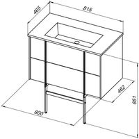 Тумба под раковину Allen Brau Reality 80 1.32005.AM подвесная Антрацит матовый — фото 88, Тумбы под раковину