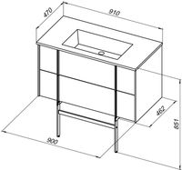 Тумба под раковину Allen Brau Reality 90 1.32006.AM подвесная Антрацит матовый — фото 76, Тумбы под раковину