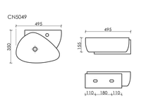 Раковина Ceramicanova Element 50 CN5049 Белая — фото 13, Мини-раковины