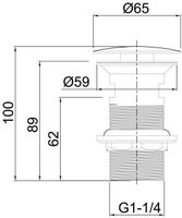 Донный клапан Allen Brau Priority 5.31024-MG click-clack Графит брашированный — фото 3, Донные клапаны