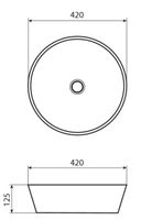 Раковина-чаша Allen Brau Liberty 42 Белая арт-4.32002.20 — фото 8, Раковины накладные