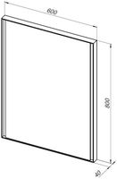 Зеркало Allen Brau Infinity 60 1.21018.WT с подсветкой Белое с сенсорным выключателем — фото 7, Зеркала в ванную комнату