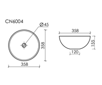 Товар: Раковина-чаша Ceramicanova Element 35 CN6004 Черная матовая - фото 17 Раковина-чаша Ceramicanova Element 35 CN6004 Черная матовая — фото 17, Раковины накладные
