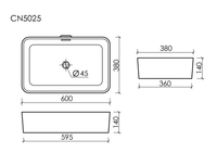 Раковина-чаша Ceramicanova Element 60 CN5025 Белая — фото 13, Раковины накладные
