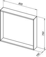 Зеркало Allen Brau Reality 80 1.32018.BB с подсветкой Черный браш с сенсорным выключателем — фото 11, Зеркала в ванную комнату