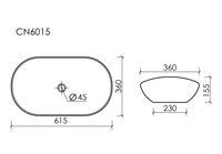 Раковина-чаша Ceramicanova Element 61 CN6015 Белая — фото 13, Раковины накладные