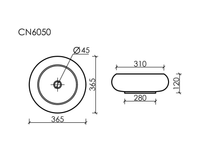 Раковина-чаша Ceramicanova Element 36 CN6050 Белая глянцевая — фото 15, Раковины накладные