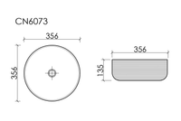 Раковина-чаша Ceramicanova Element 36 CN6073MW Белая матовая — фото 10, Раковины накладные