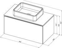 Тумба под раковину Allen Brau Infinity 85 1.21002.AM подвесная Антрацит матовый — фото 58, Тумбы под раковину