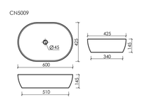 Товар: Раковина-чаша Ceramicanova Element 60 CN5009 Белая - фото 17 Раковина-чаша Ceramicanova Element 60 CN5009 Белая — фото 17, Раковины накладные