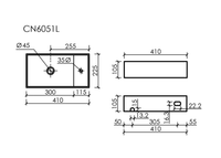 Раковина Ceramicanova Element 41 L CN6051L Белая глянцевая — фото 13, Мини-раковины