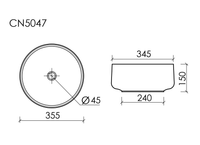 Раковина-чаша Ceramicanova Element 36 CN5047 Белая — фото 11, Раковины накладные