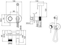Гигиенический душ со смесителем Allen Brau Priority 5.31005-BN Никель брашированный — фото 10, Гигиенические души
