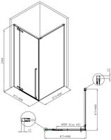 Душевой уголок Allen Brau Fantasy 90x90 3.11001-00 профиль Хром стекло прозрачное — фото 19, Квадратные душевые уголки