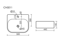 Раковина Ceramicanova Element 49 CN5011 Белая — фото 12, Раковины накладные