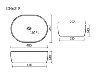 Раковина-чаша Ceramicanova Element 48 CN6019 Белая — фото 13, Раковины накладные