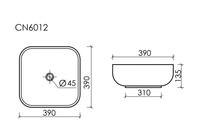 Раковина-чаша Ceramicanova Element 38 Белая арт-CN6012 — фото 10, Раковины накладные