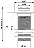 Донный клапан Allen Brau Eclipse 5.E1009-00 click-clack Хром — фото 7, Донные клапаны