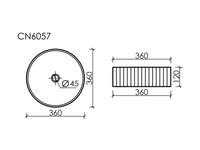 Раковина-чаша Ceramicanova Element 36 CN6057 Белая глянцевая — фото 16, Раковины накладные