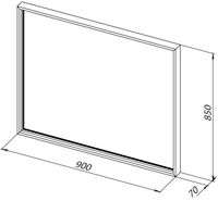 Зеркало Allen Brau Liberty 90 1.330015.60 с подсветкой Медь браш с сенсорным выключателем — фото 7, Зеркала в ванную комнату