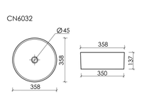 Раковина-чаша Ceramicanova Element 36 CN6032MB Черная матовая — фото 14, Раковины накладные