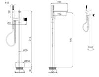 Смеситель для ванны Allen Brau Liberty Черный матовый арт-5.33012-31 — фото 9, Смесители напольные