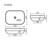 Раковина-чаша Ceramicanova Element 50 CN6055 Белая глянцевая — фото 23, Раковины накладные