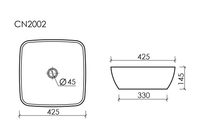 Раковина Ceramicanova Form 42 CN2002 Белая — фото 11, Раковины накладные