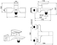 Смеситель для ванны Allen Brau Infinity 5.21006-31 Черный матовый — фото 15, Смеситель для ванны