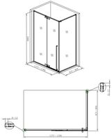 Душевой уголок Allen Brau Fantasy 140x90 3.11004-00 профиль Хром стекло прозрачное — фото 28, Прямоугольные душевые уголки