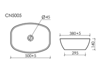 Раковина-чаша Ceramicanova Element 50 Белая арт-CN5005 — фото 11, Раковины накладные