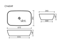 Раковина-чаша Ceramicanova Element 60 Белая глянцевая арт-CN6049 — фото 15, Раковины накладные