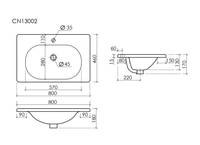 Товар: Раковина накладная CERAMICANOVA Sabo с отверстием под смеситель 800x460x130 белый - фото 4 Раковина накладная CERAMICANOVA Sabo с отверстием под смеситель 800x460x130 белый — фото 4, Раковины накладные