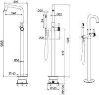 Товар: Смеситель для ванны Allen Brau Priority 5.31008-00 Хром - фото 29 Смеситель для ванны Allen Brau Priority 5.31008-00 Хром — фото 29, Смесители напольные