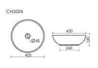 Раковина-чаша Ceramicanova Element 42 CN5024 Белая — фото 13, Раковины накладные