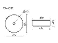 Раковина-чаша Ceramicanova Element 39 CN6022MB Черная матовая — фото 12, Раковины накладные