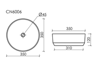 Товар: Раковина-чаша Ceramicanova Element 35 CN6006 Белая матовая - фото 14 Раковина-чаша Ceramicanova Element 35 CN6006 Белая матовая — фото 14, Раковины накладные