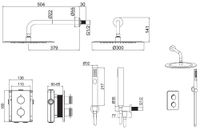 Душевая система Allen Brau Priority с термостатом Черная матовая арт-5.31013-31 — фото 4, Встраиваемые душевые комплекты