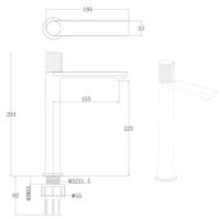 Смеситель для раковины Allen Brau Liberty 5.33002-31 Черный матовый — фото 11, Смесители для раковины