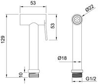 Гигиенический душ Allen Brau Priority 5.31028-MG Графит брашированный — фото 14, Гигиенические души