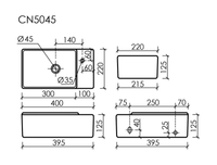 Раковина Ceramicanova Element 40 CN5045 Белая — фото 14, Мини-раковины
