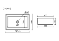 Раковина-чаша Ceramicanova Element 59 CN5013 Белая — фото 16, Раковины накладные