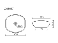 Раковина-чаша Ceramicanova Element 42 CN5017 Белая — фото 12, Раковины накладные