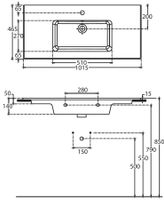 Раковина Allen Brau Fantasy 102 4.11027.20 Белая — фото 8, Раковины встраиваемые сверху