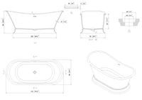 Ванна из искусственного камня Allen Brau Classic 170x75 2.35004.21 Белая матовая без гидромассажа — фото 22, Ванны из искусственного камня
