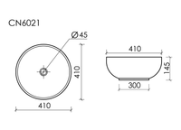 Раковина-чаша Ceramicanova Element 41 CN6021 Белая — фото 10, Раковины накладные