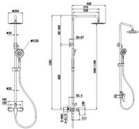 Душевая система Allen Brau Eclipse 5.E1006-31 Черная матовая — фото 8, Душевые стойки
